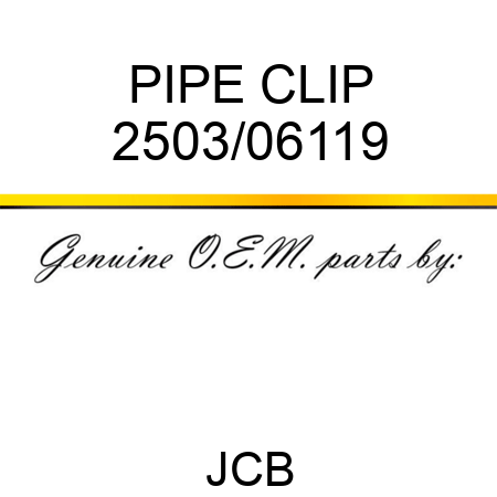 PIPE CLIP 2503/06119