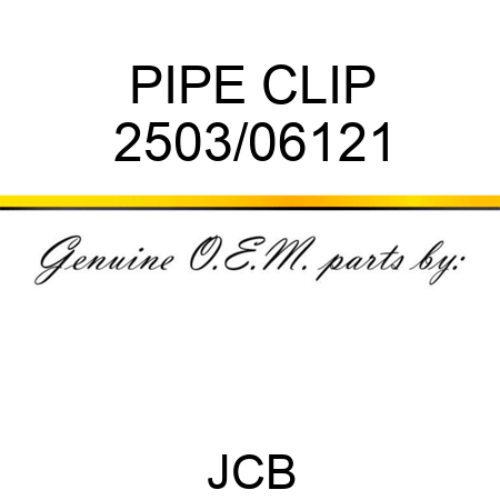 PIPE CLIP 2503/06121