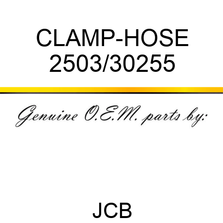 CLAMP-HOSE 2503/30255