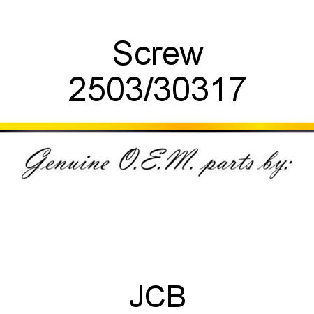 Screw 2503/30317