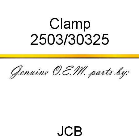 Clamp 2503/30325