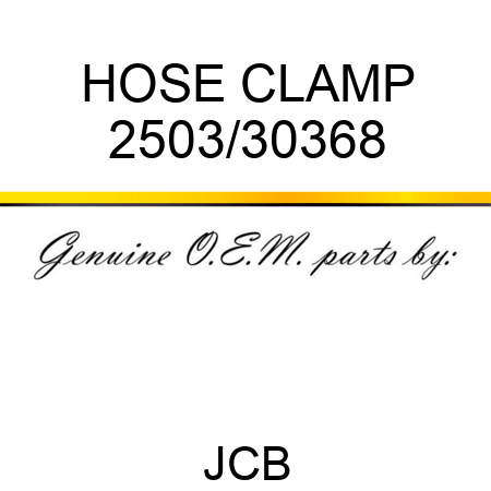 HOSE CLAMP 2503/30368