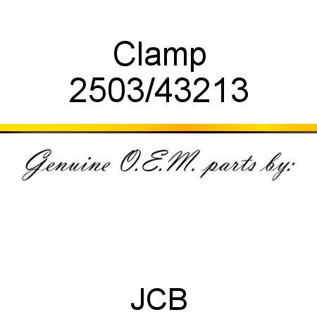 Clamp 2503/43213