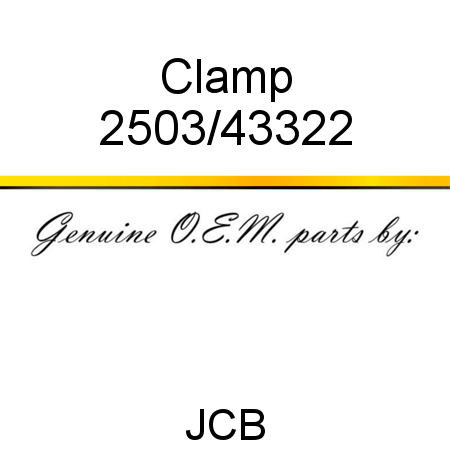 Clamp 2503/43322