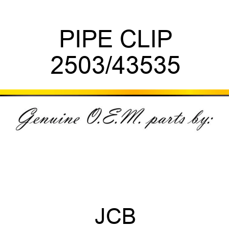 PIPE CLIP 2503/43535