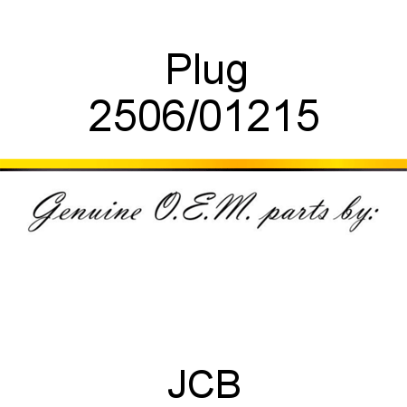 Plug 2506/01215