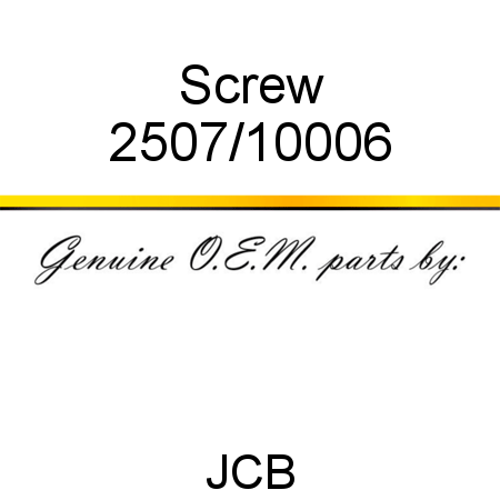 Screw 2507/10006