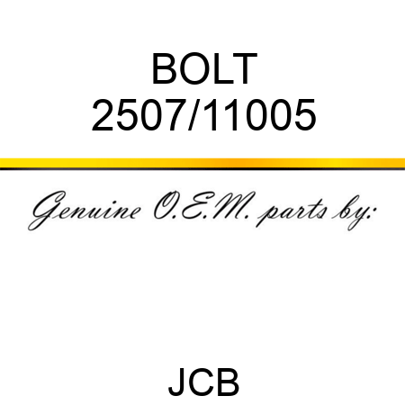 BOLT 2507/11005