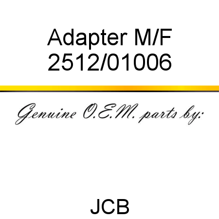 Adapter, M/F 2512/01006