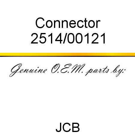 Connector 2514/00121