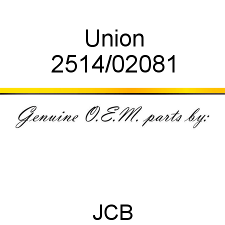 Union 2514/02081
