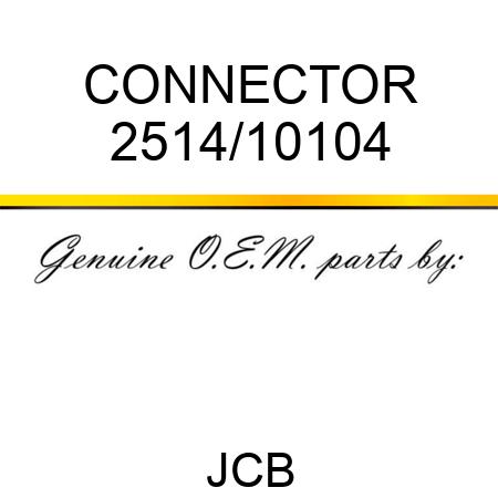 CONNECTOR 2514/10104