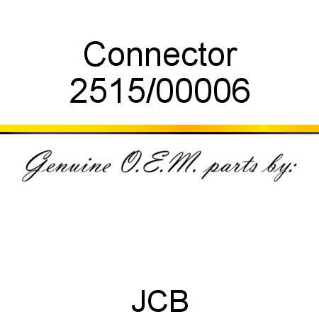 Connector 2515/00006
