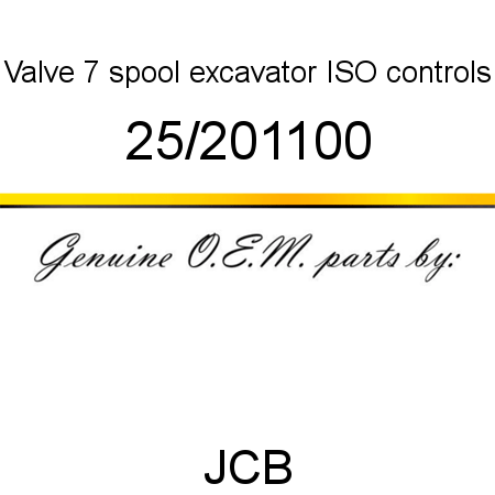 Valve, 7 spool excavator, ISO controls 25/201100