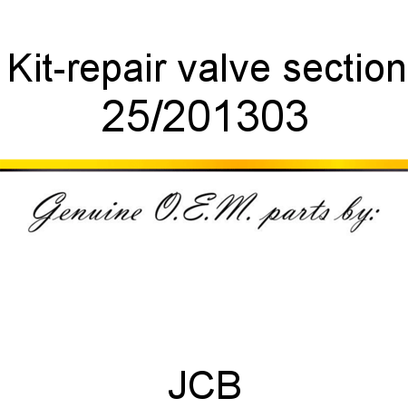 Kit-repair, valve section 25/201303