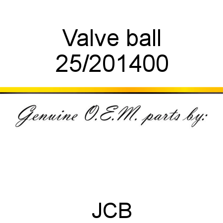 Valve, ball 25/201400