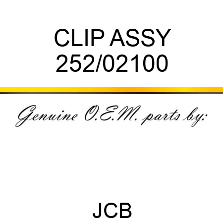 CLIP ASSY 252/02100