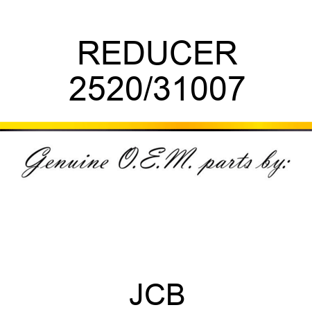 REDUCER 2520/31007