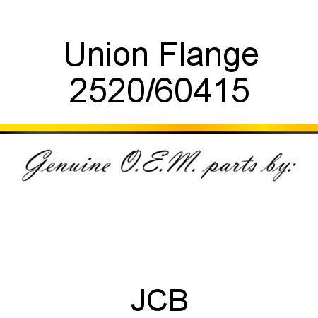 Union, Flange 2520/60415