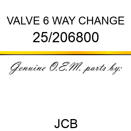 VALVE 6 WAY CHANGE 25/206800