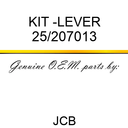 KIT -LEVER 25/207013