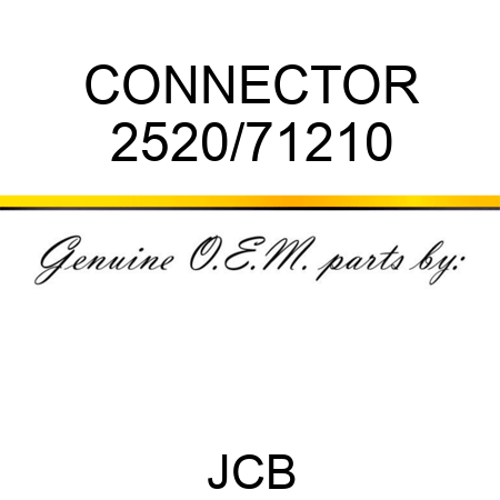 CONNECTOR 2520/71210