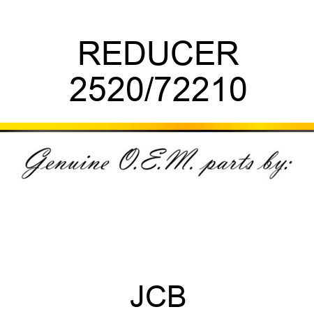 REDUCER 2520/72210