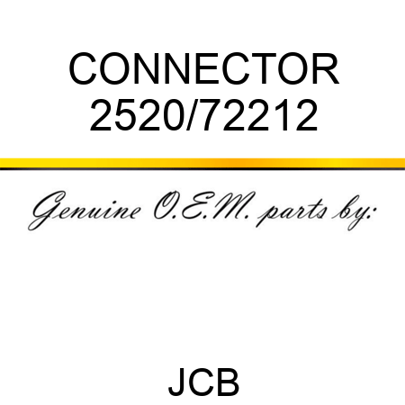 CONNECTOR 2520/72212