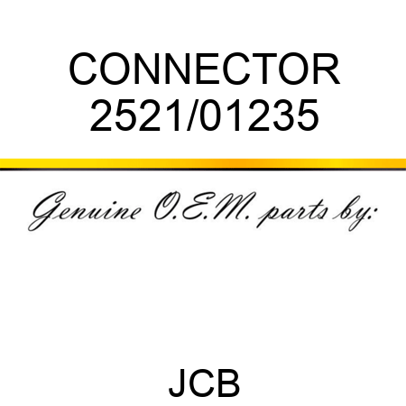 CONNECTOR 2521/01235