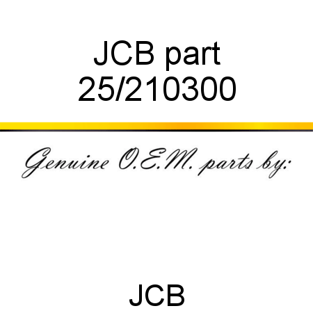 JCB part 25/210300