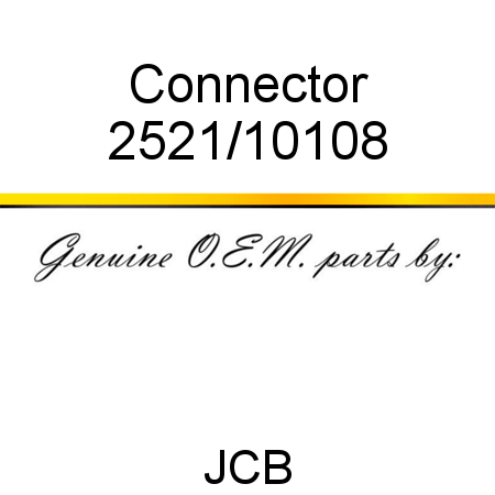 Connector 2521/10108