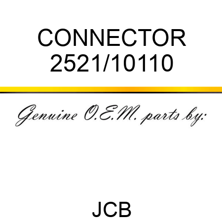 CONNECTOR 2521/10110