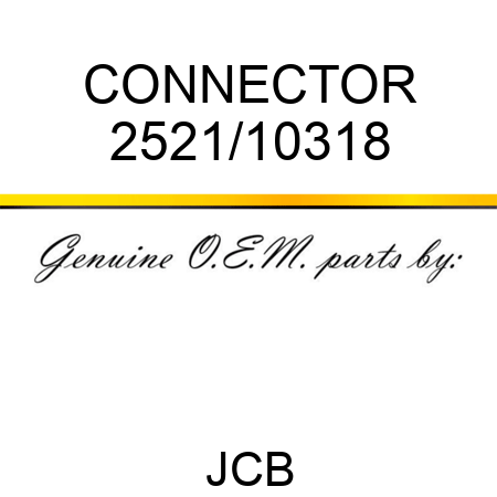 CONNECTOR 2521/10318