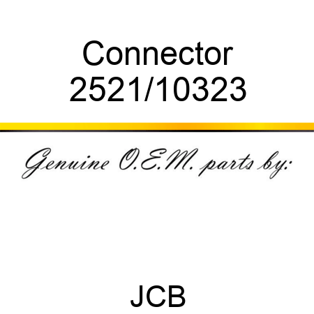 Connector 2521/10323