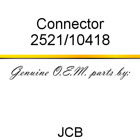 Connector 2521/10418