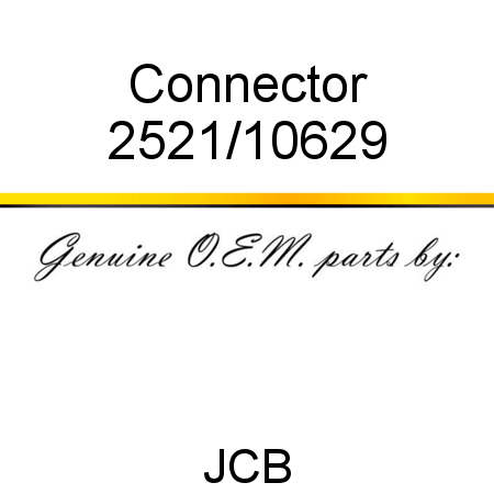 Connector 2521/10629