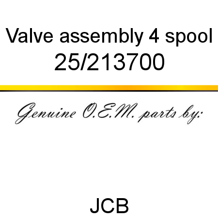 Valve, assembly, 4 spool 25/213700