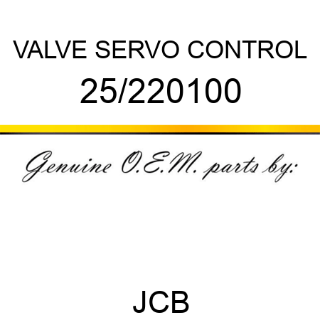 VALVE SERVO CONTROL 25/220100