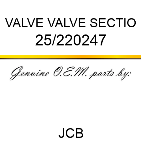 VALVE VALVE SECTIO 25/220247