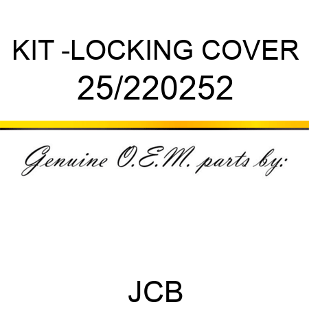 KIT -LOCKING COVER 25/220252
