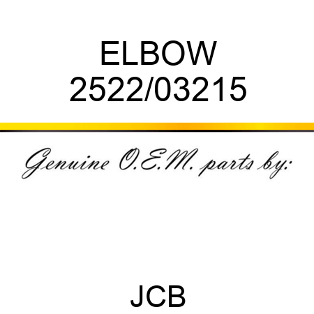 ELBOW 2522/03215