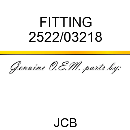 FITTING 2522/03218