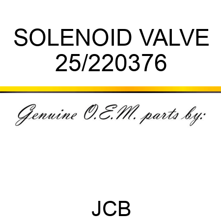 SOLENOID VALVE 25/220376