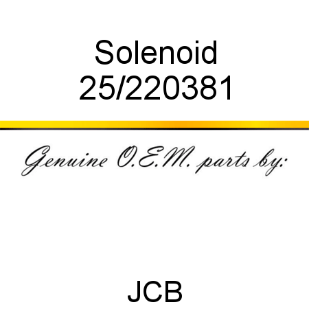 Solenoid 25/220381