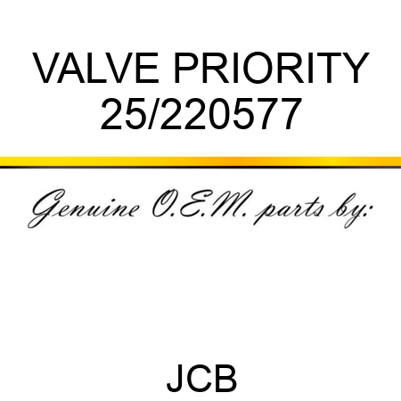 VALVE PRIORITY 25/220577