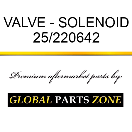 VALVE - SOLENOID 25/220642
