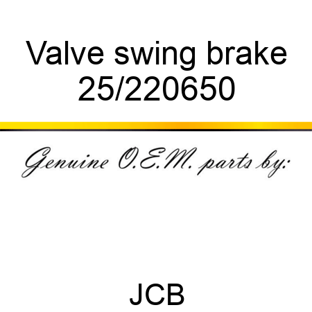 Valve swing brake 25/220650