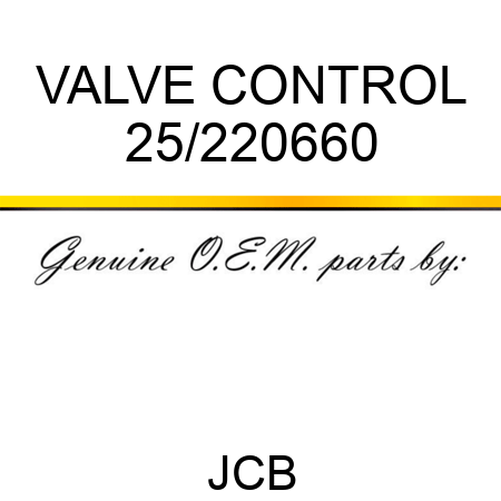 VALVE CONTROL 25/220660