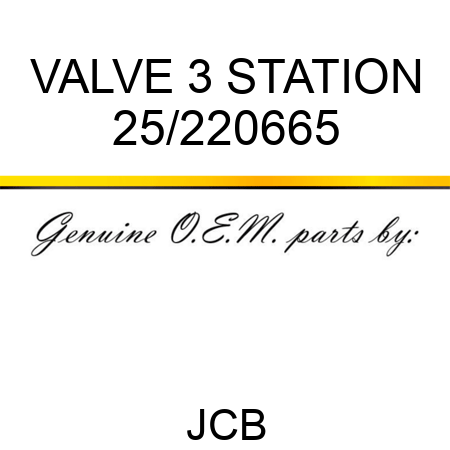 VALVE 3 STATION 25/220665