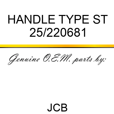 HANDLE TYPE ST 25/220681